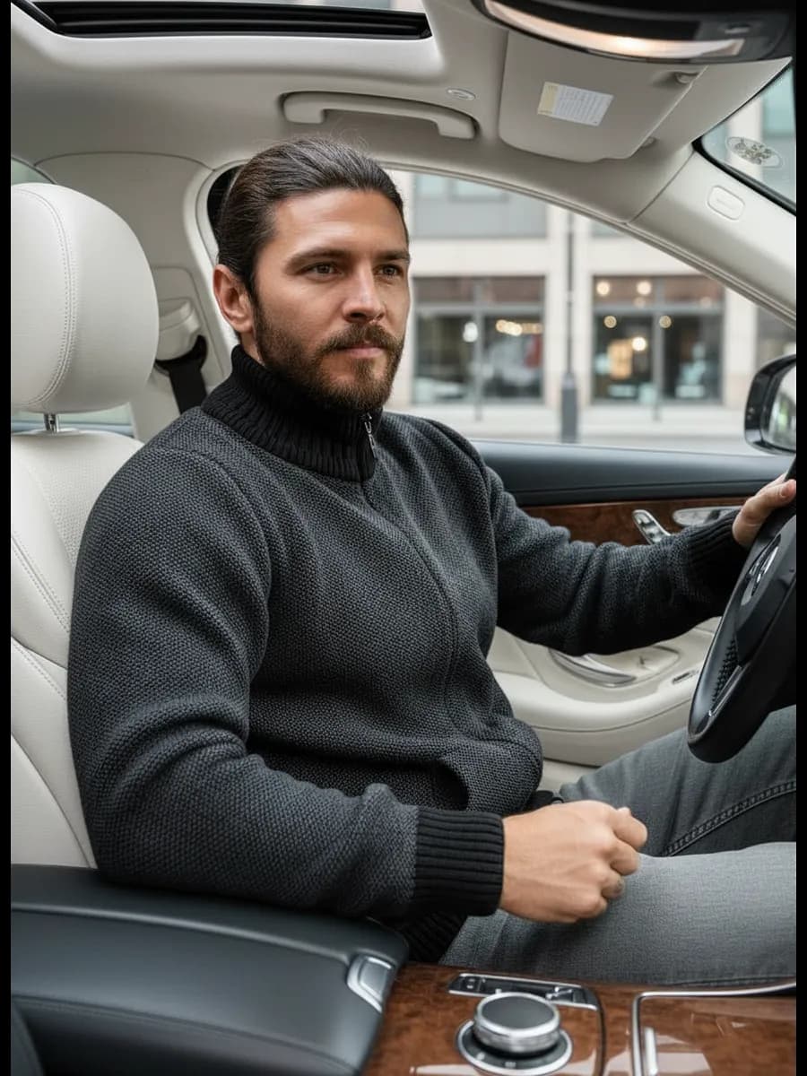 Кардиган на молнии с карманами