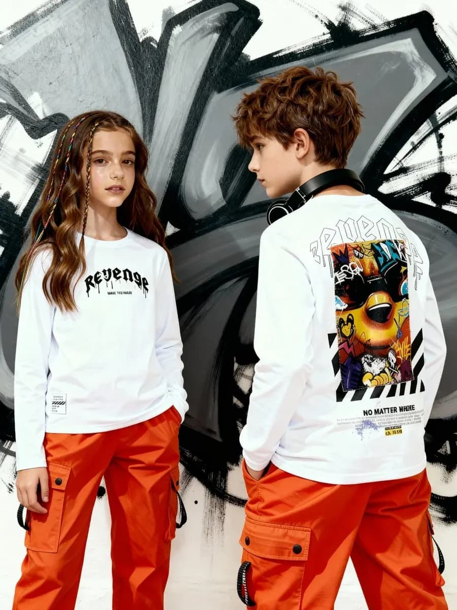 Новогодний лонгслив для подростка