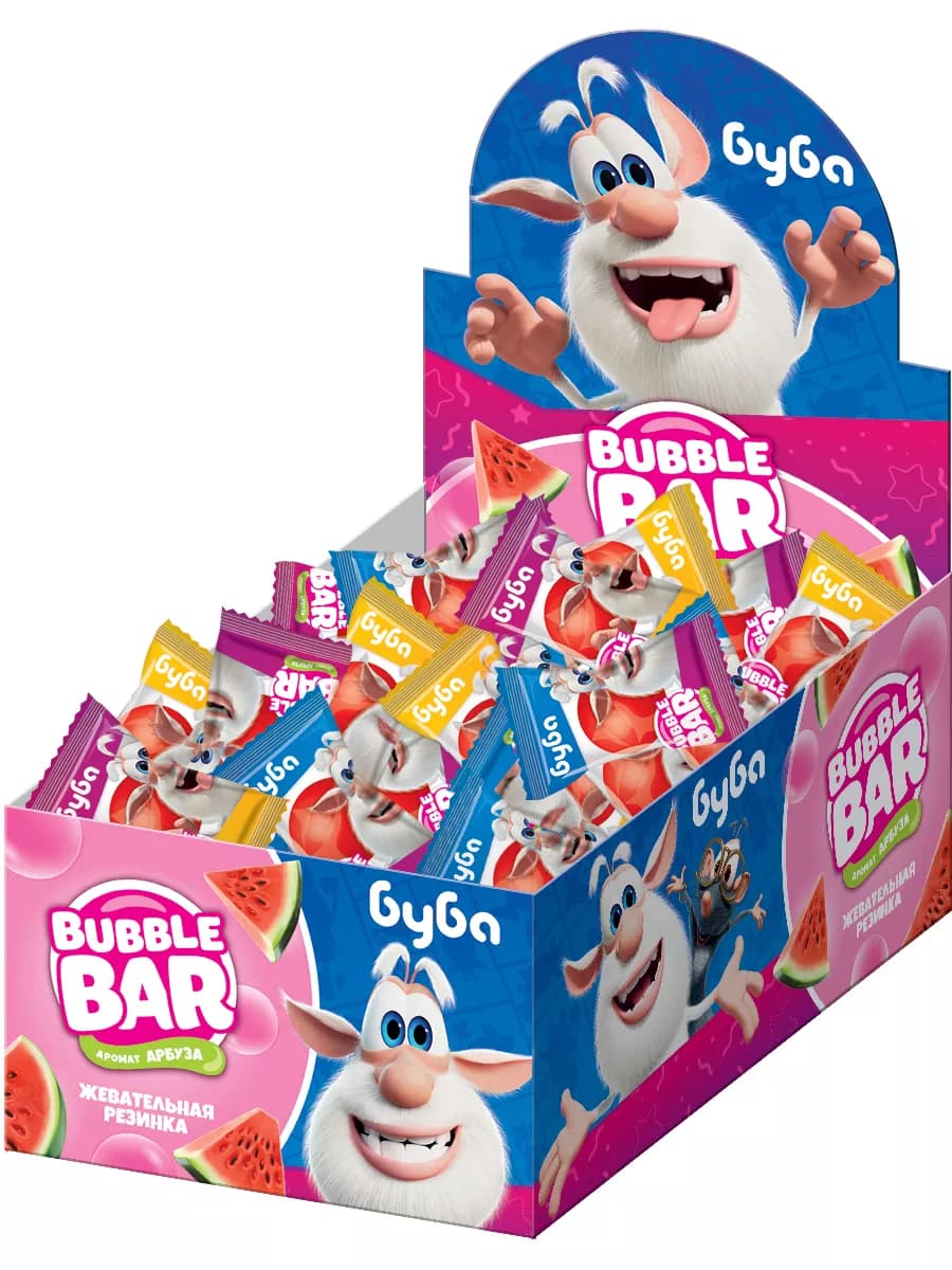 Жевательная резинка Буба Babble bar, 100 шт по 4 г
