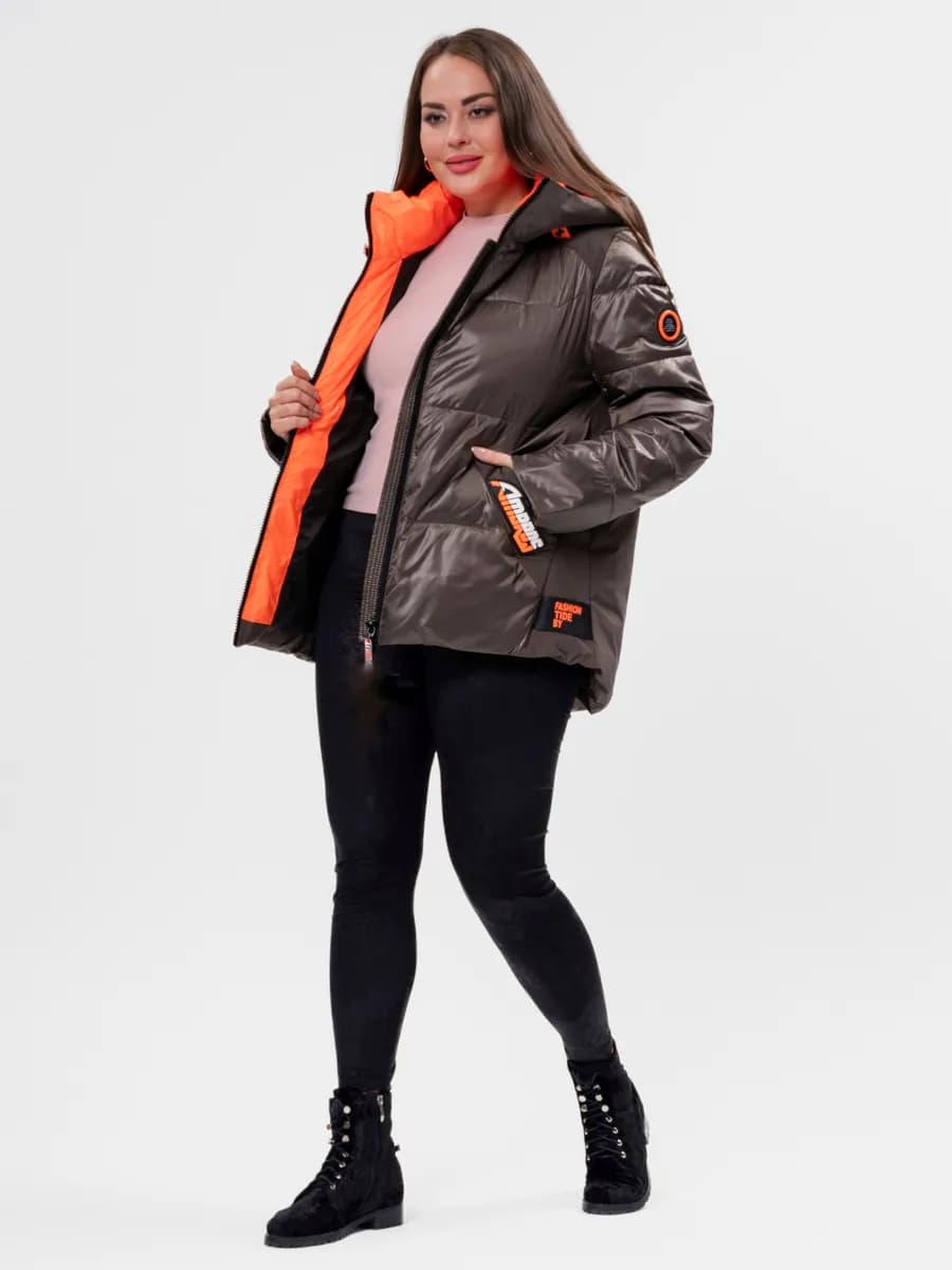 Пуховик зимний большие размеры оверсайз короткий