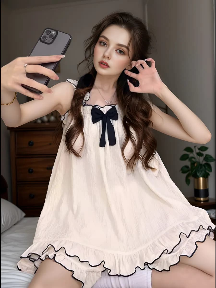 Домашняя милая пижама с шортами Y2K