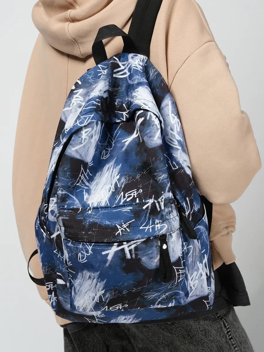 Школьный рюкзак с принтом для подростков