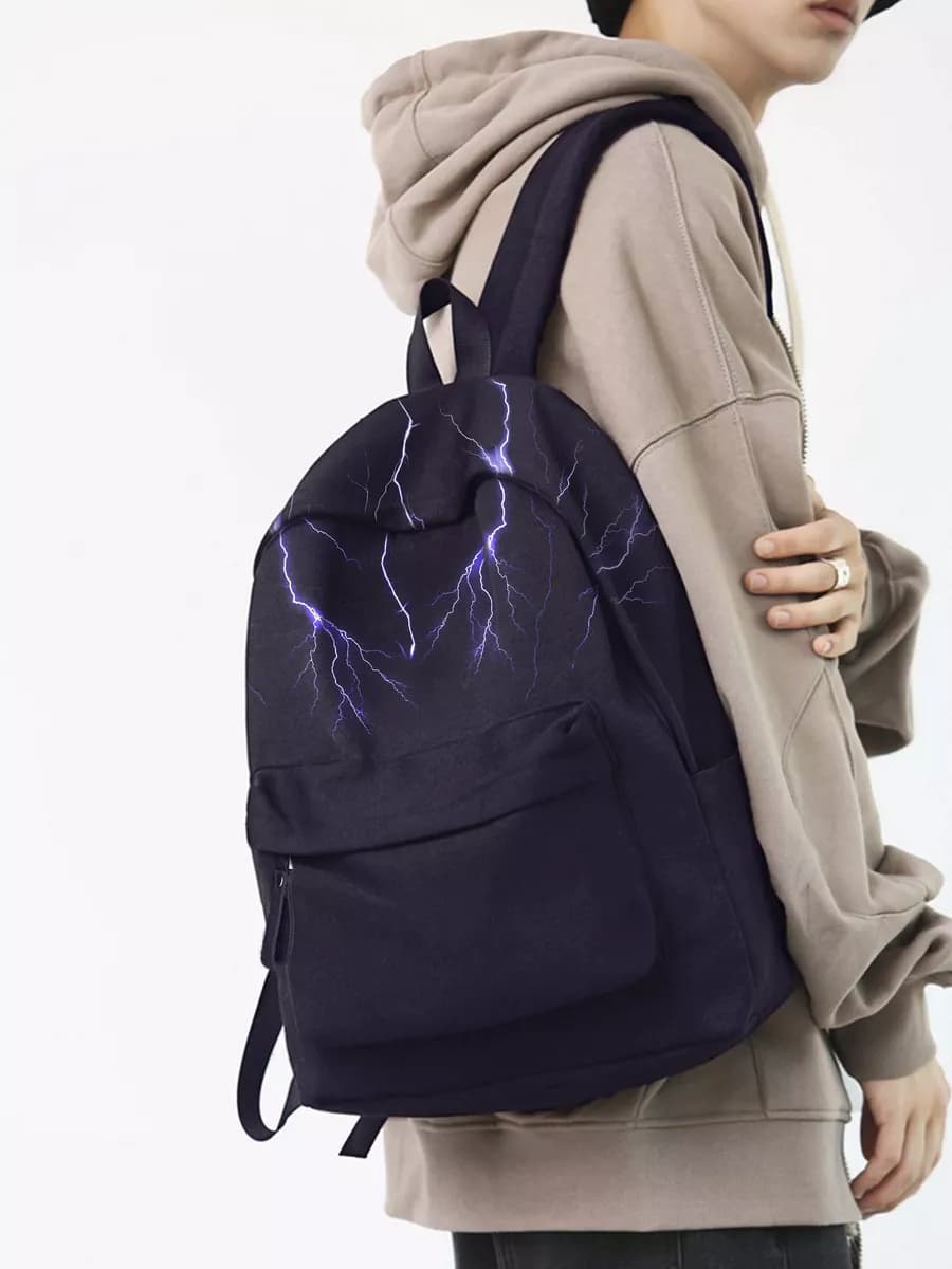 Школьный рюкзак с принтом для подростков - фото 1