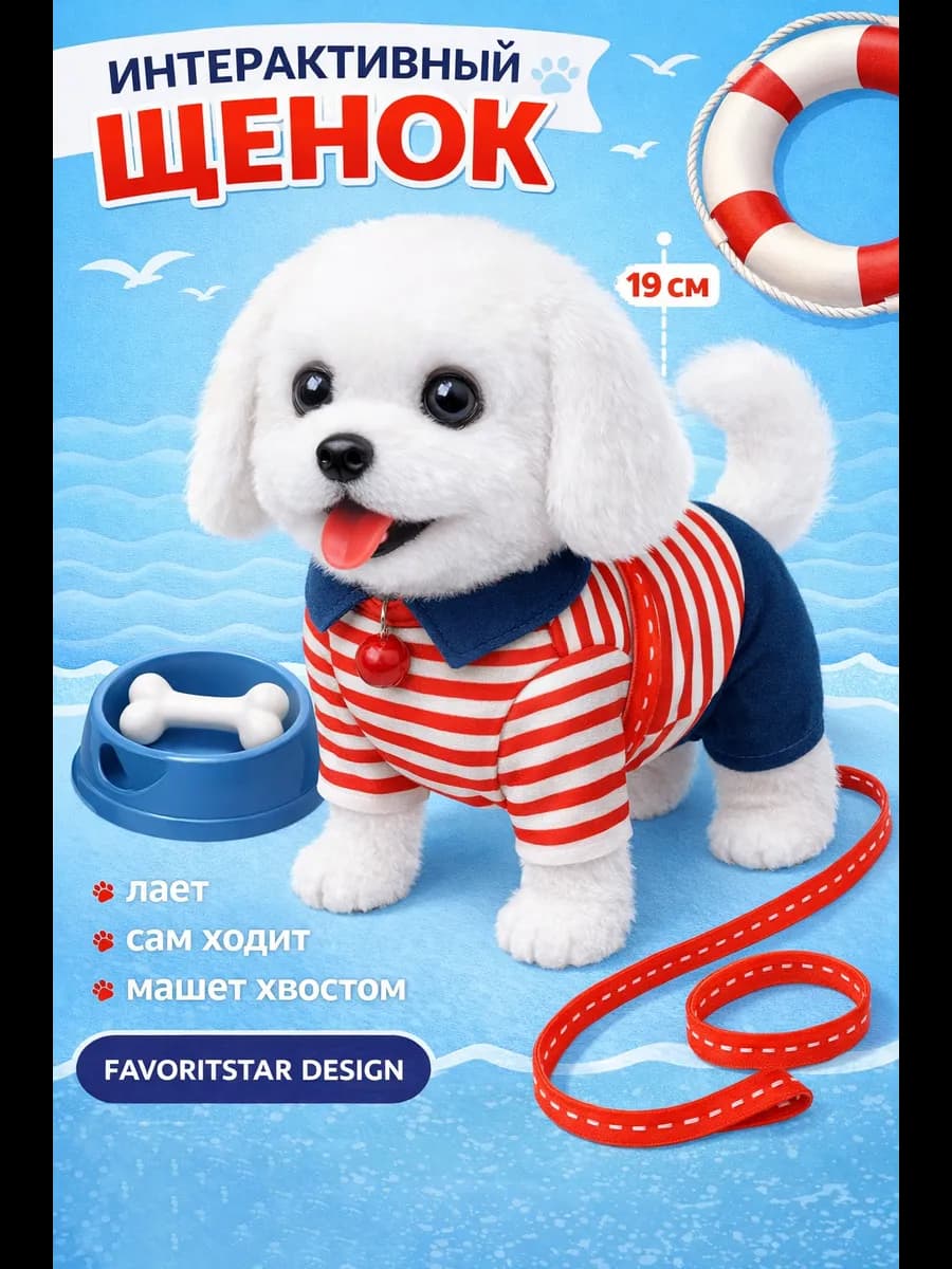 Интерактивная игрушка собака умный щенок