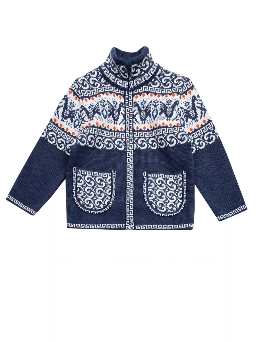 Жакет на молнии Гжель