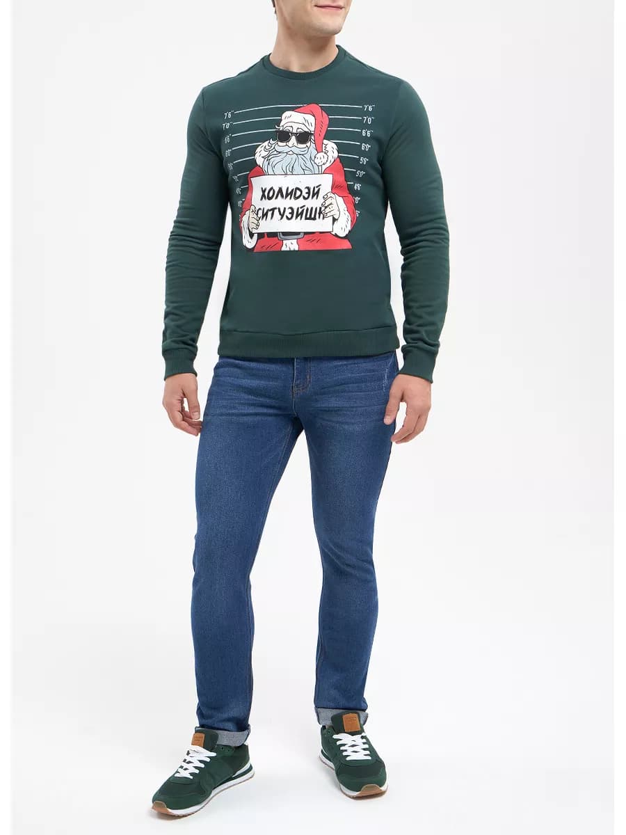 Свитшот с новогодним принтом