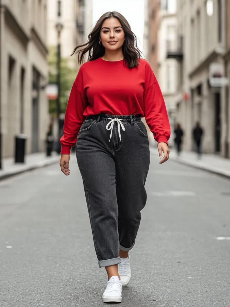 Джинсы черные большие размеры на резинке