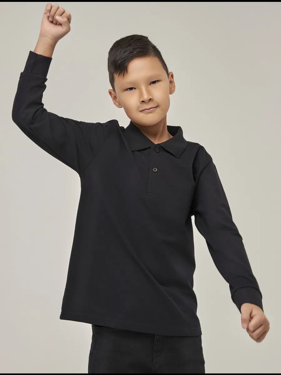 Футболка поло с длинным рукавом