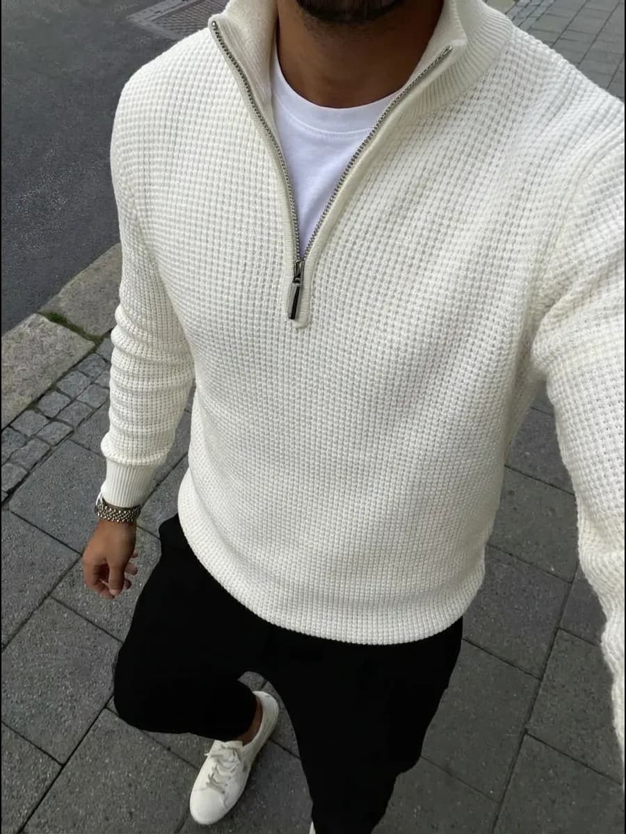 Джемпер на молнии с воротником свитер