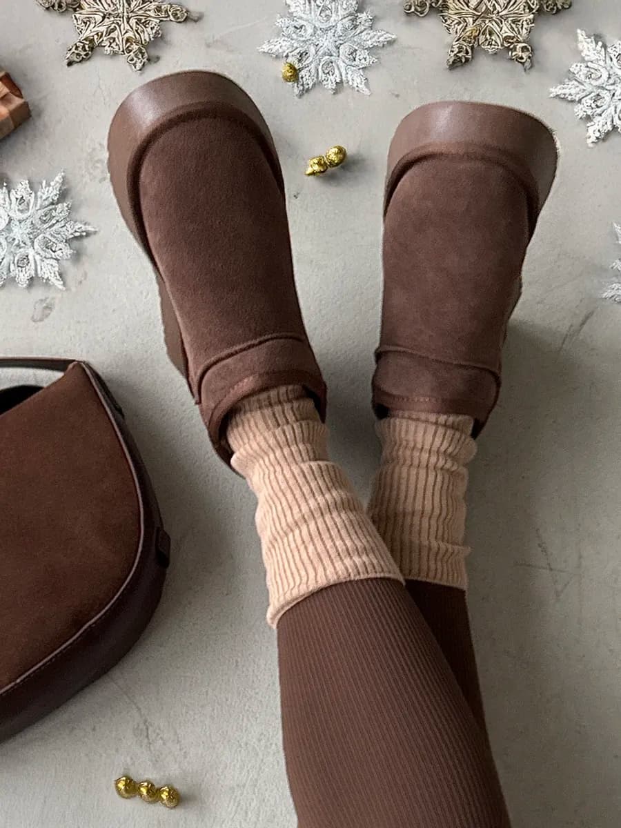 Угги зимние короткие натуральная замша