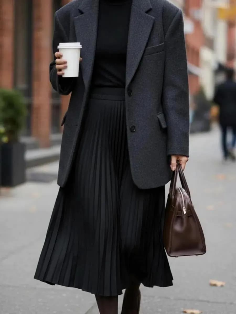 Юбка плиссе миди