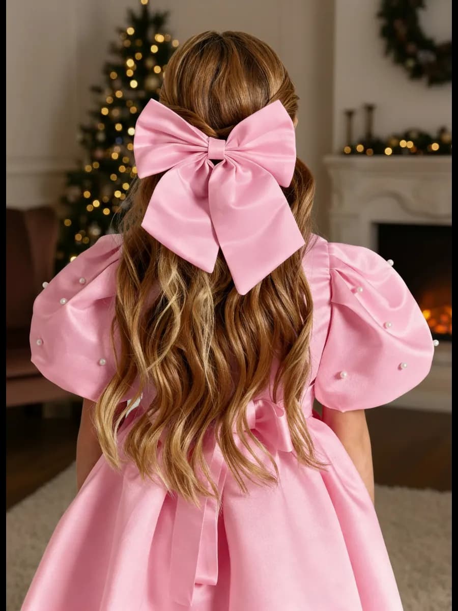 Платье с бантом нарядное пышное для подростка