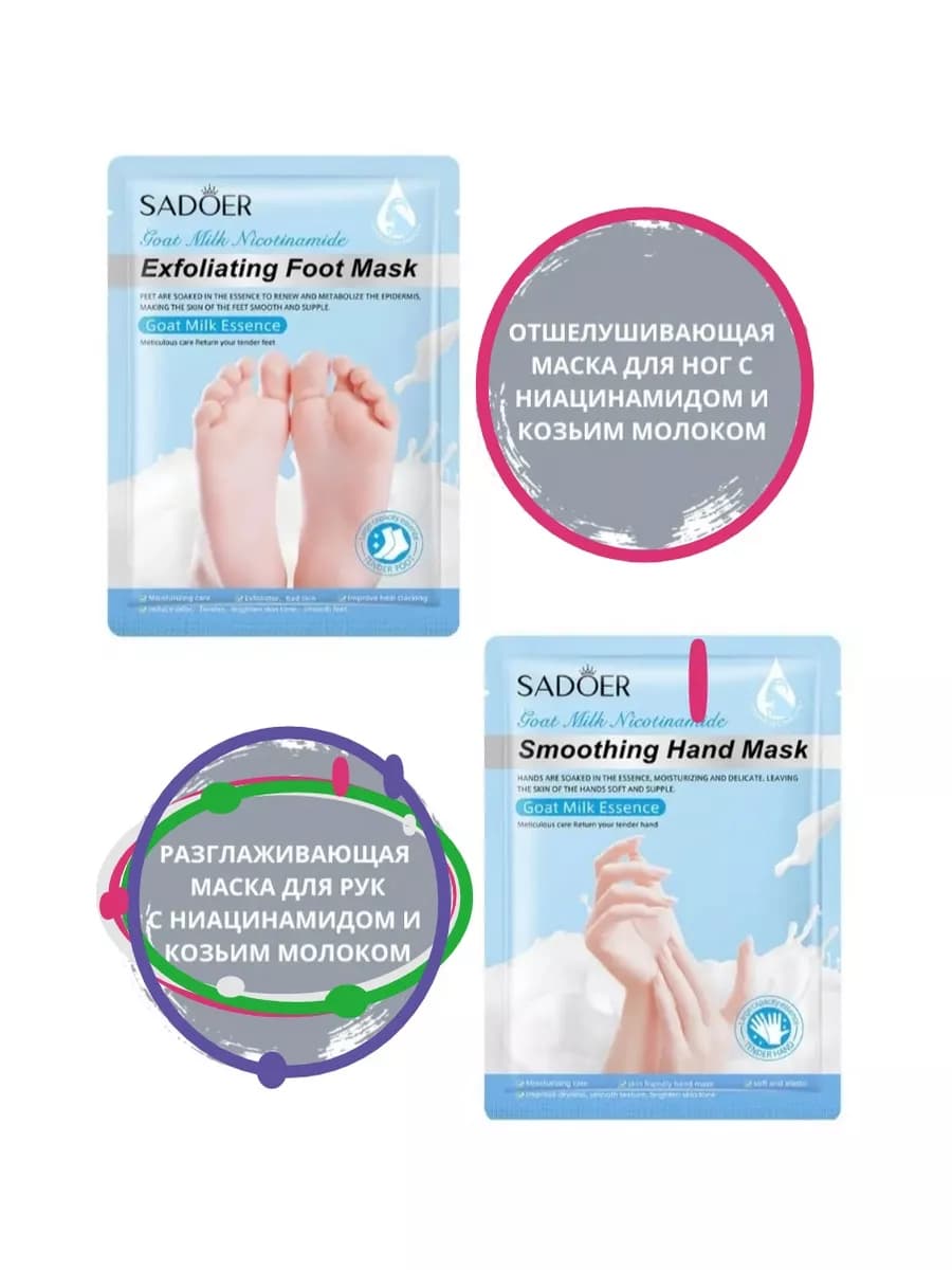 Маски косметические тканевые для рук и ног