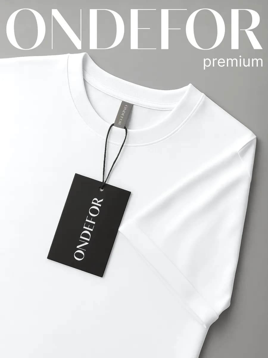 Белая футболка базовая хлопок