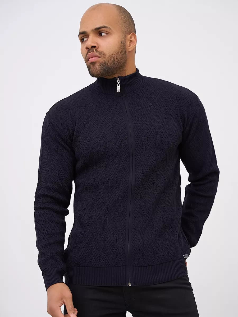 Кофта на молнии теплая шерстяная без карманов - фото 1