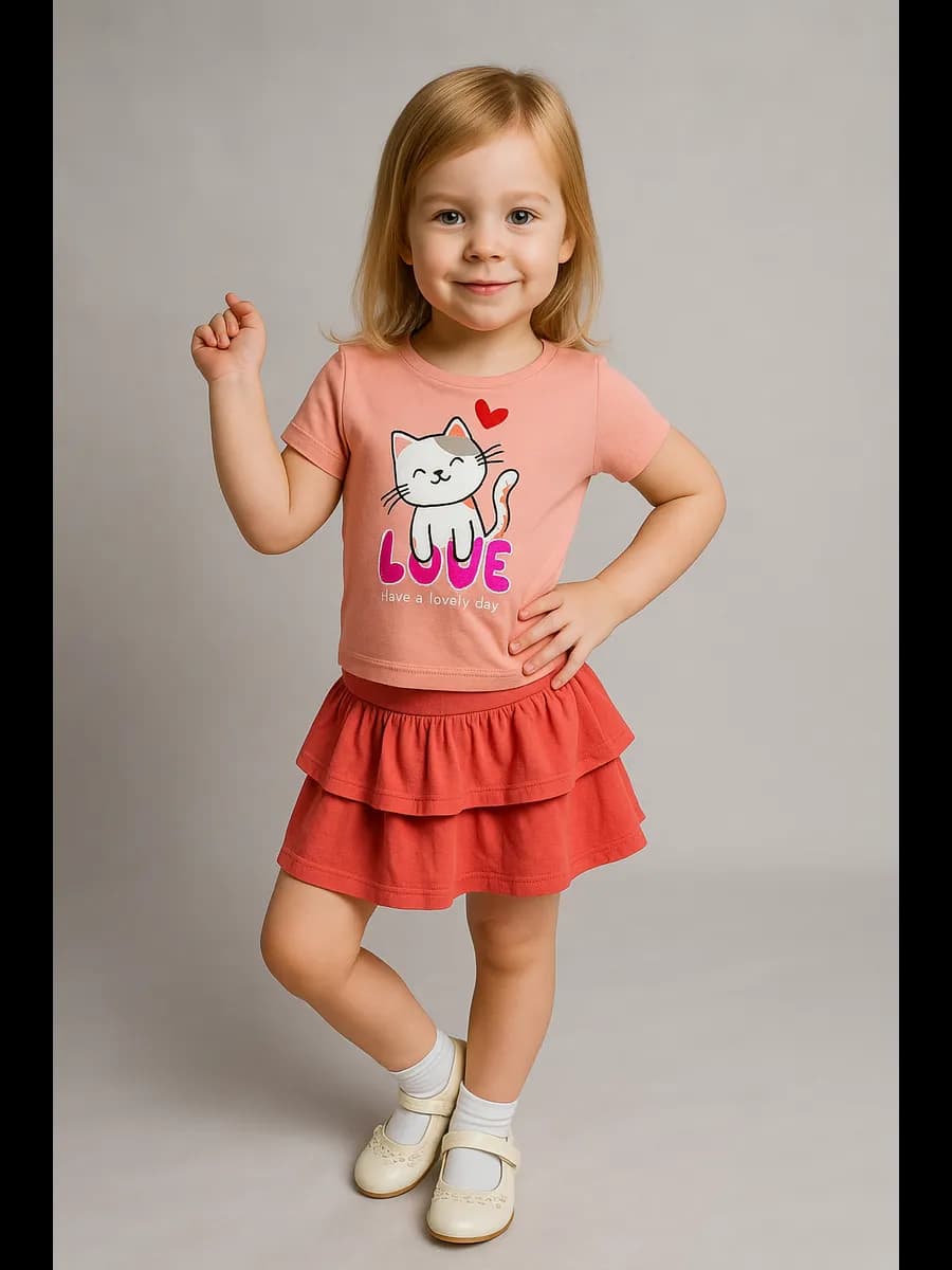 Платье с коротким рукавом в детский сад