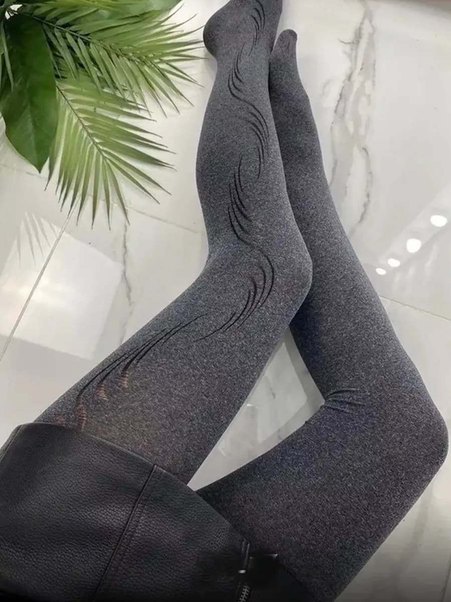 Колготки теплые с рисунком