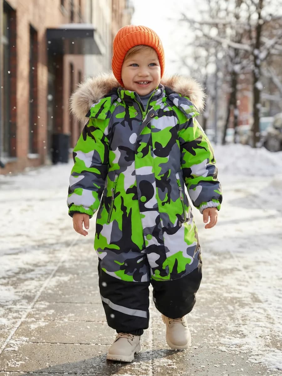 Комбинезон зимний утепленный с капюшоном