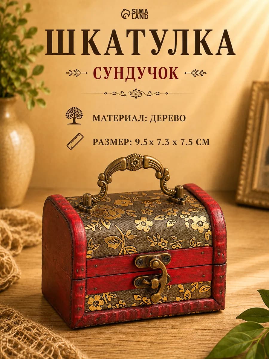 Шкатулка сунжучок для украшений и бижутерии
