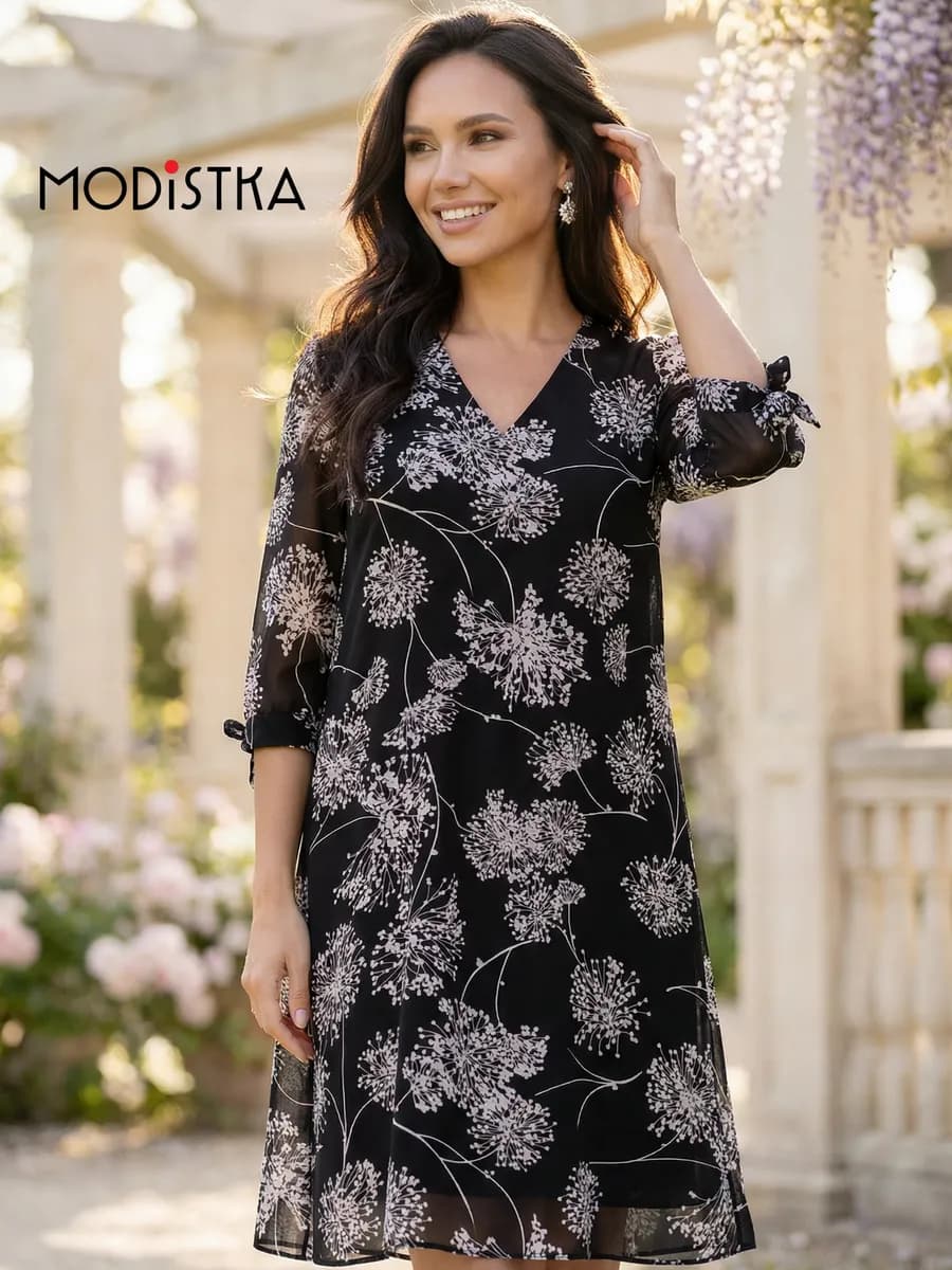 Платье шифоновое нарядное больших размеров