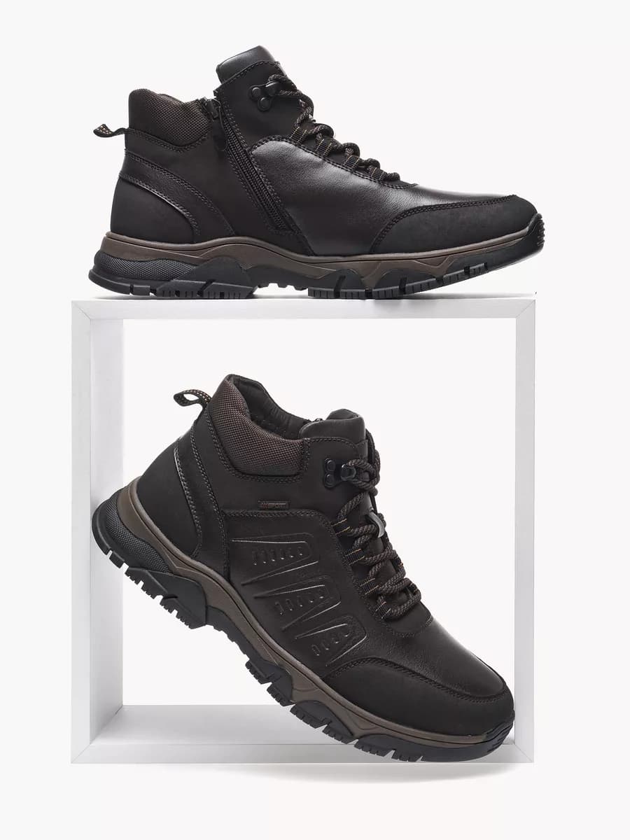 Ботинки зимние из натуральной кожи утепленные