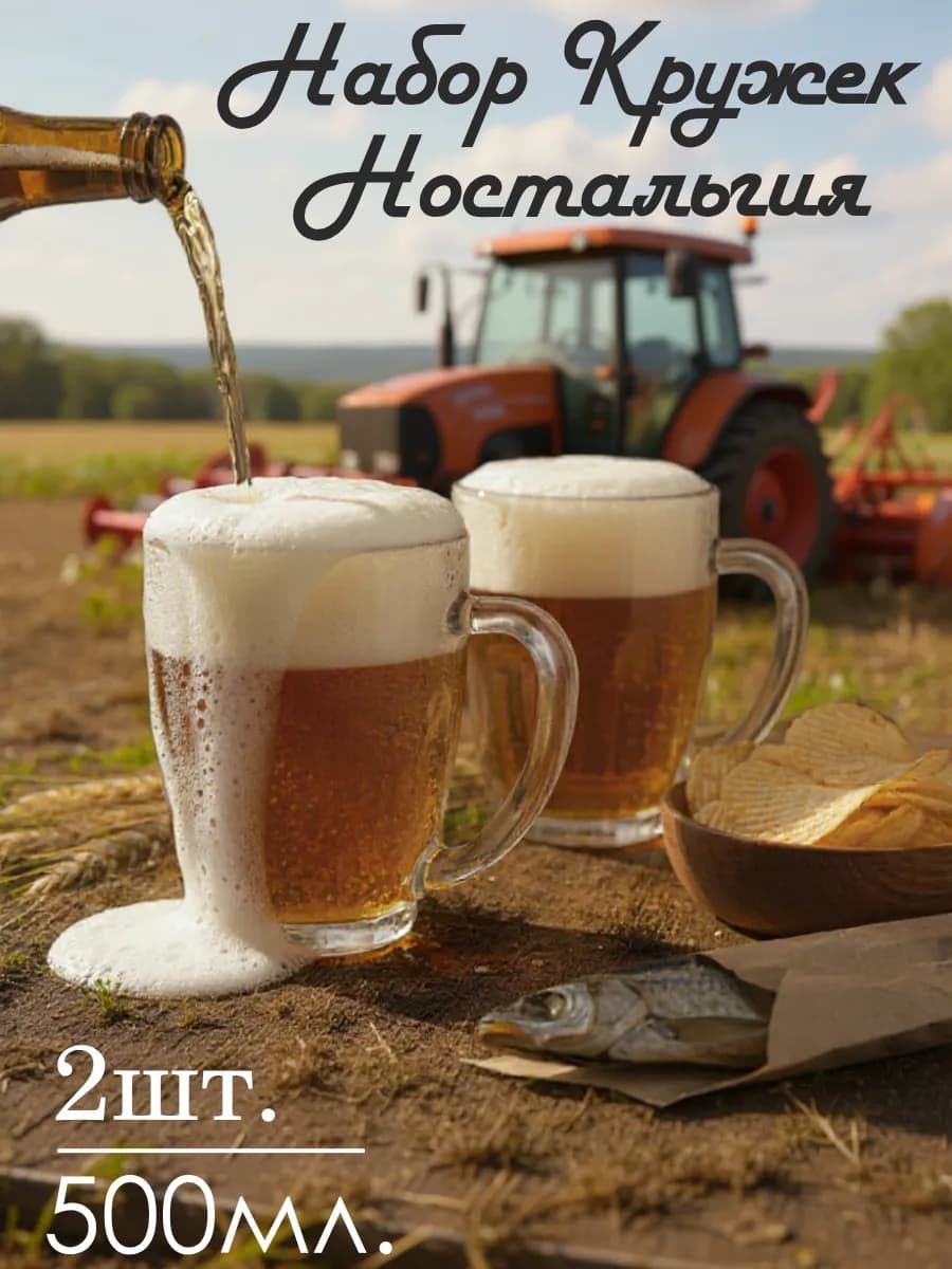 Пивные кружки бокалы 2шт 500 мл как в СССР