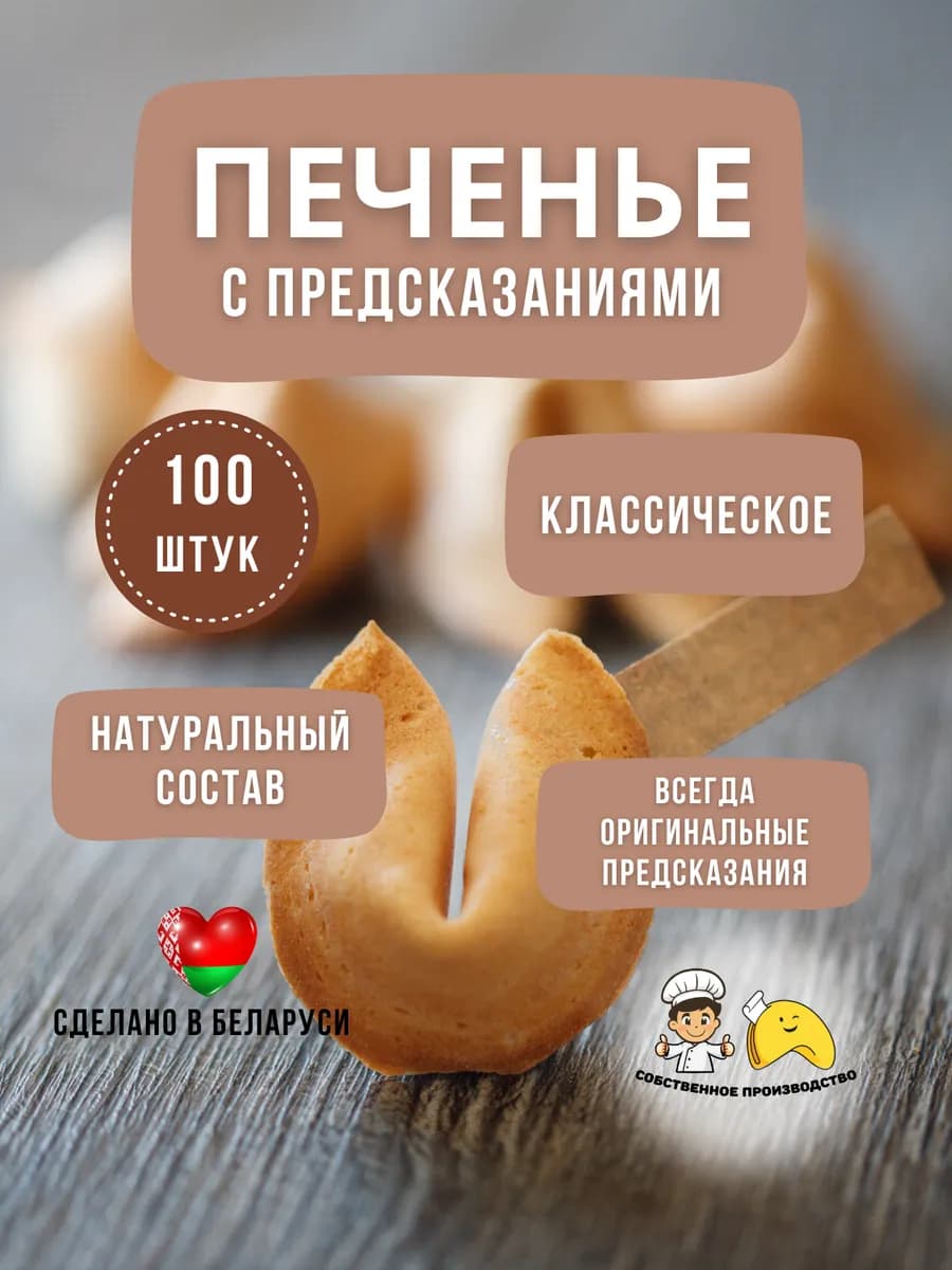 Печенье с предсказаниями 100 штук