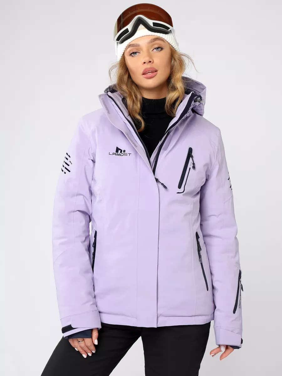 Куртка горнолыжная удлиненная с капюшоном