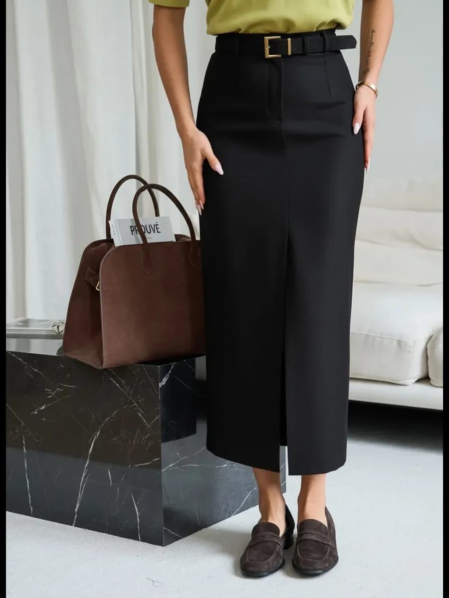 Офисная юбка макси