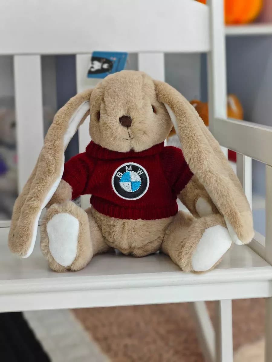 Мягкая игрушка в машину заяц бмв 25 см