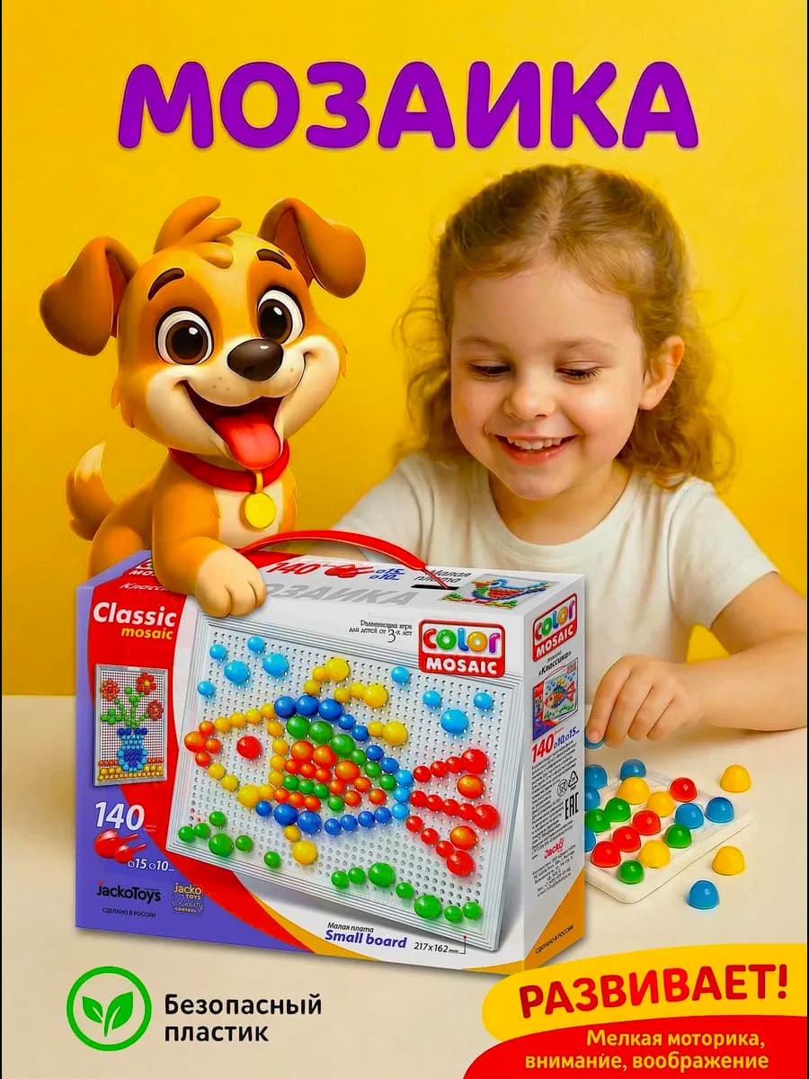 Мозаика для малышей крупная Развивающая игра для детей