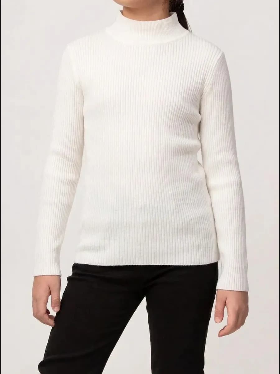 Водолазка для девочки в рубчик