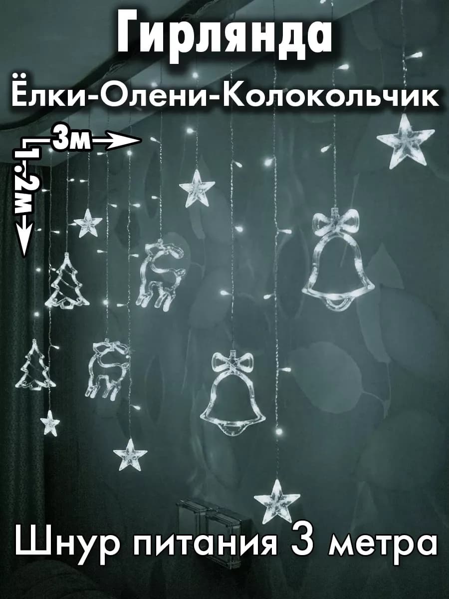 Гирлянда на окно стену