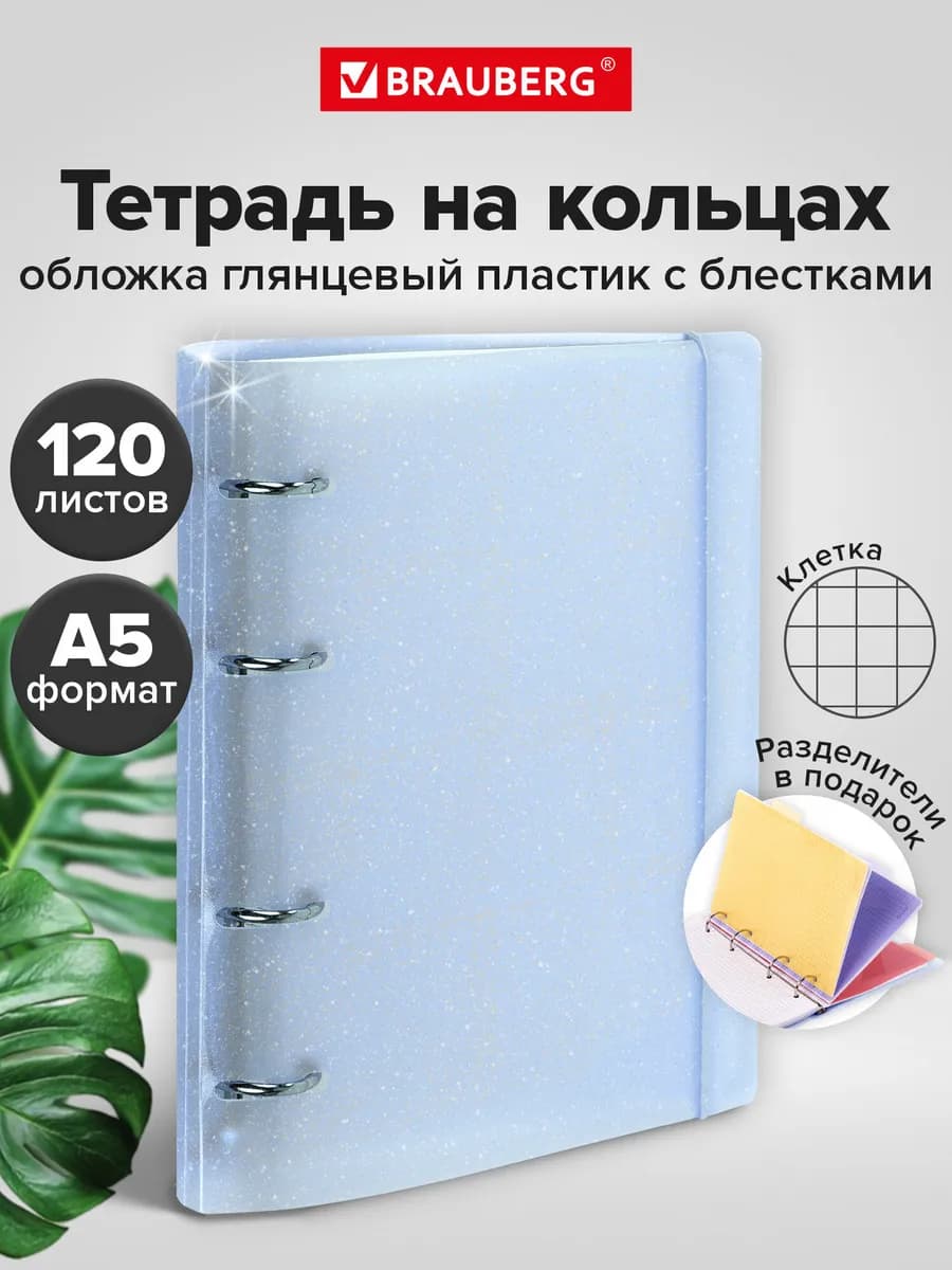 Тетрадь на кольцах со сменным блоком и разделителями А5