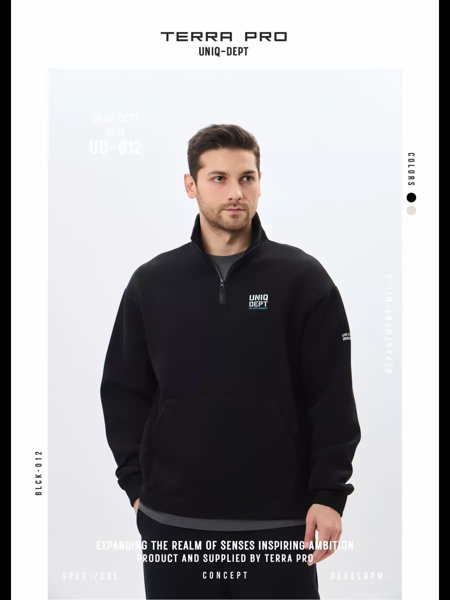 Свитшот полузамок толстовка на молнии