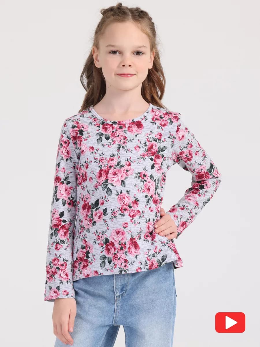 Лонгслив с принтом кофта хлопок 100% - фото 1