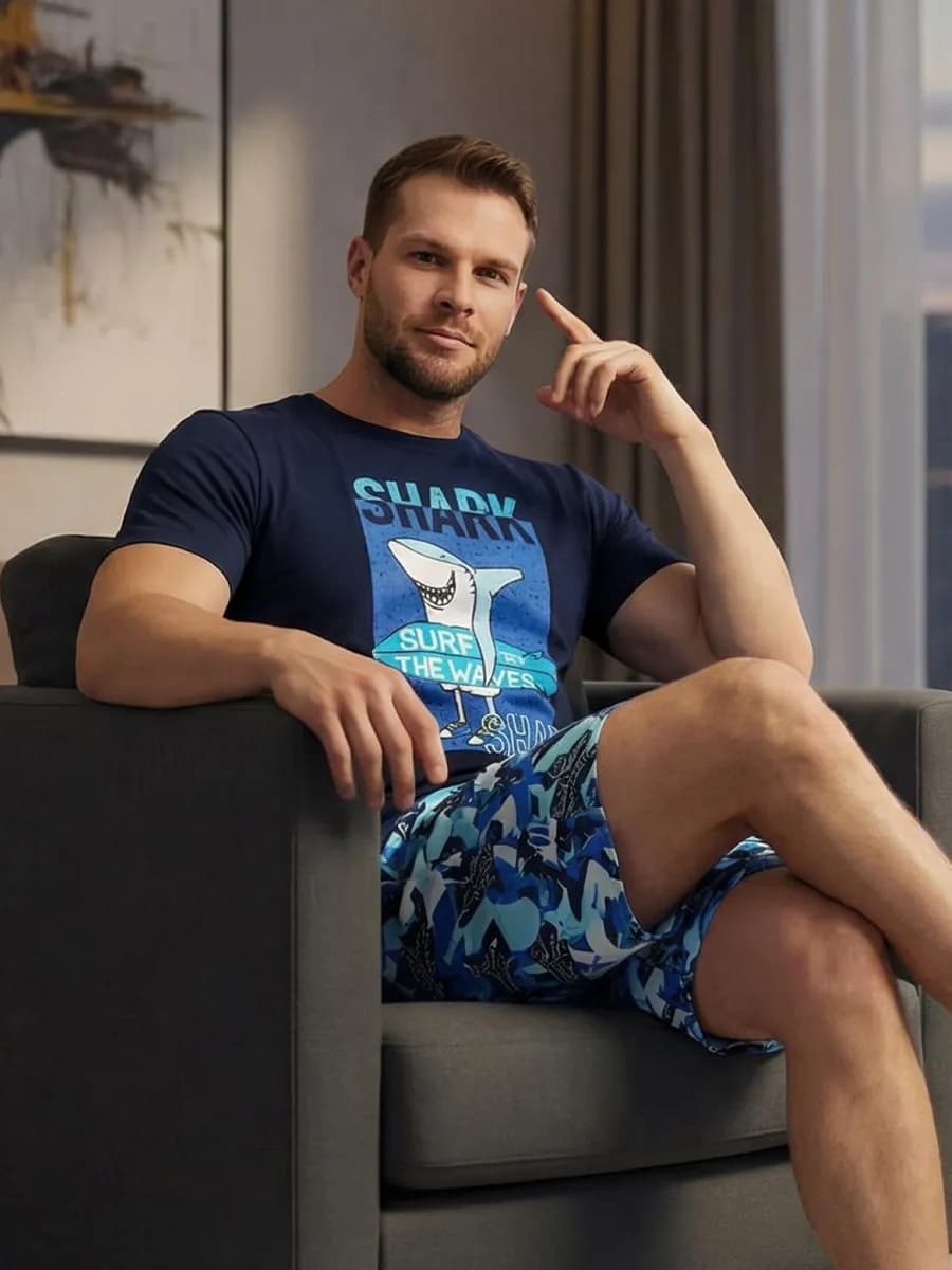 Пижама с шортами Комплект домашний