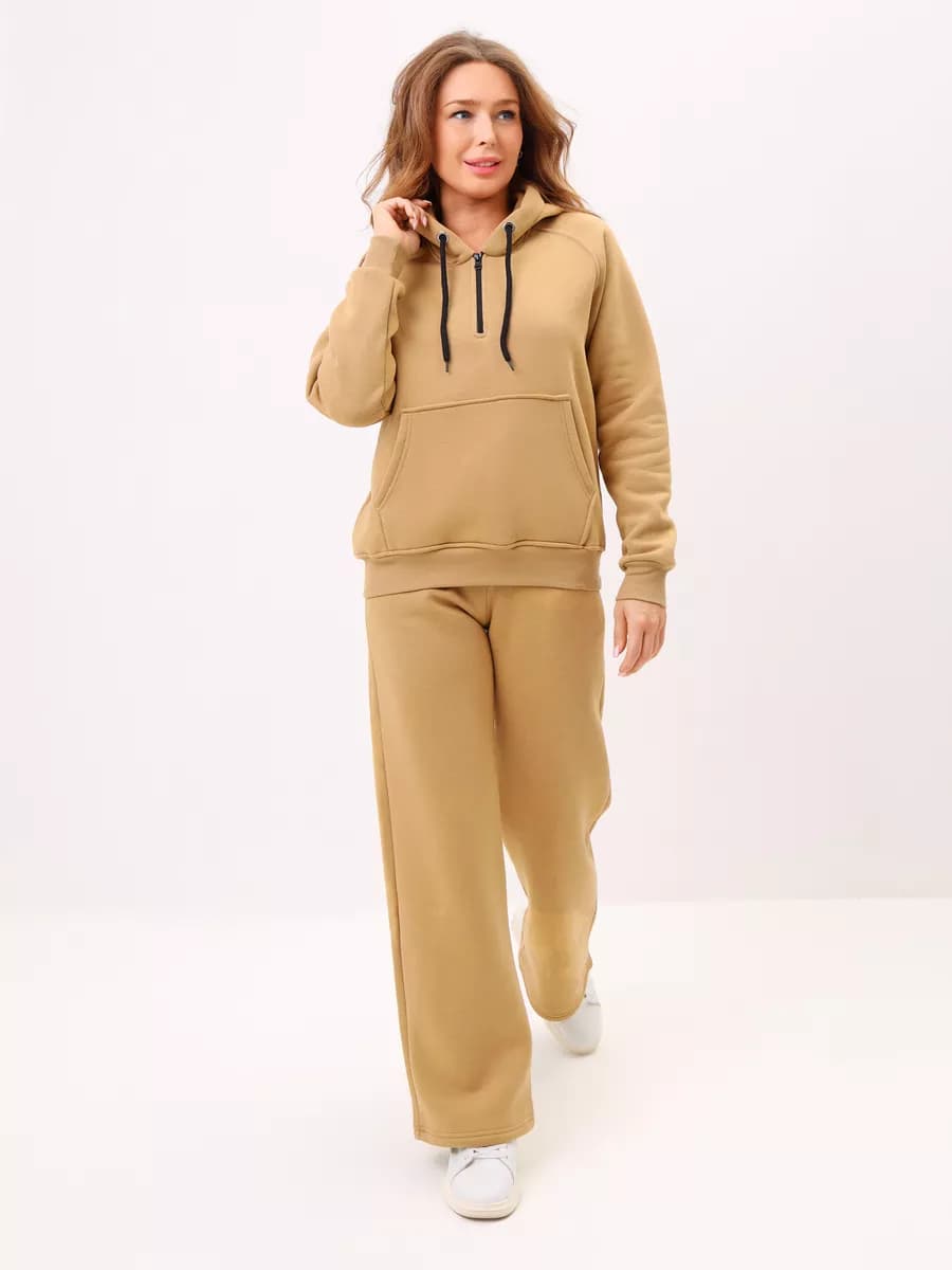 спортивный костюм на молнии теплый с брюками