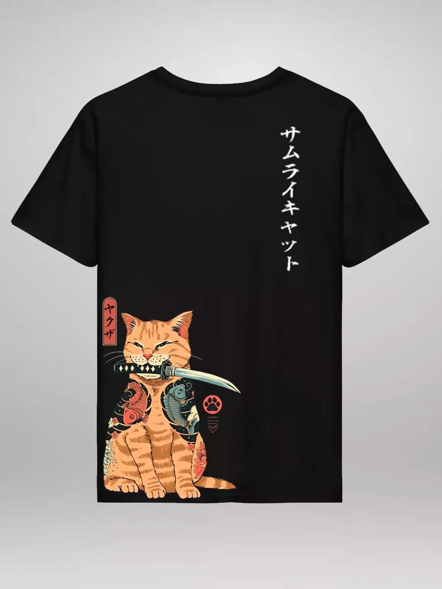 Футболка оверсайз Кот Якудза