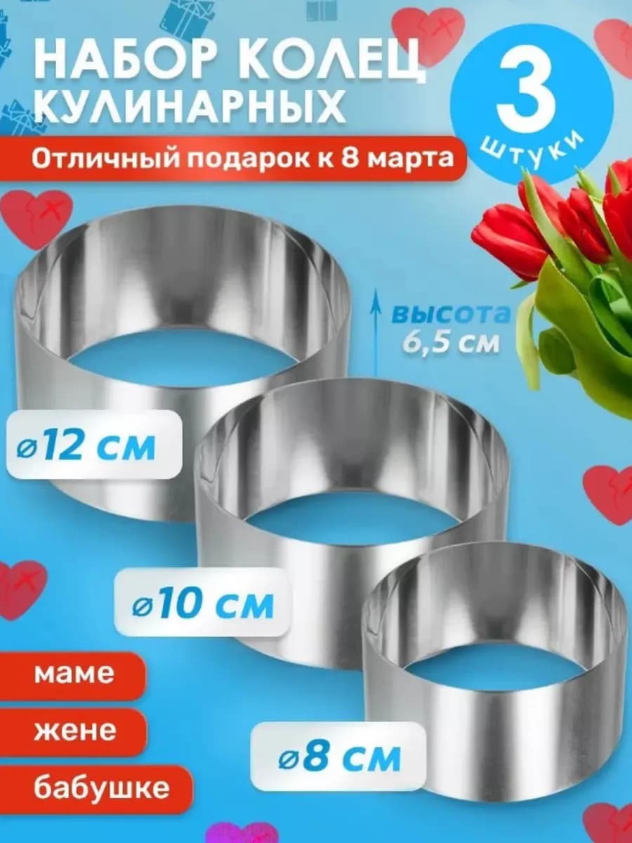 Кондитерские кольца для выпечки