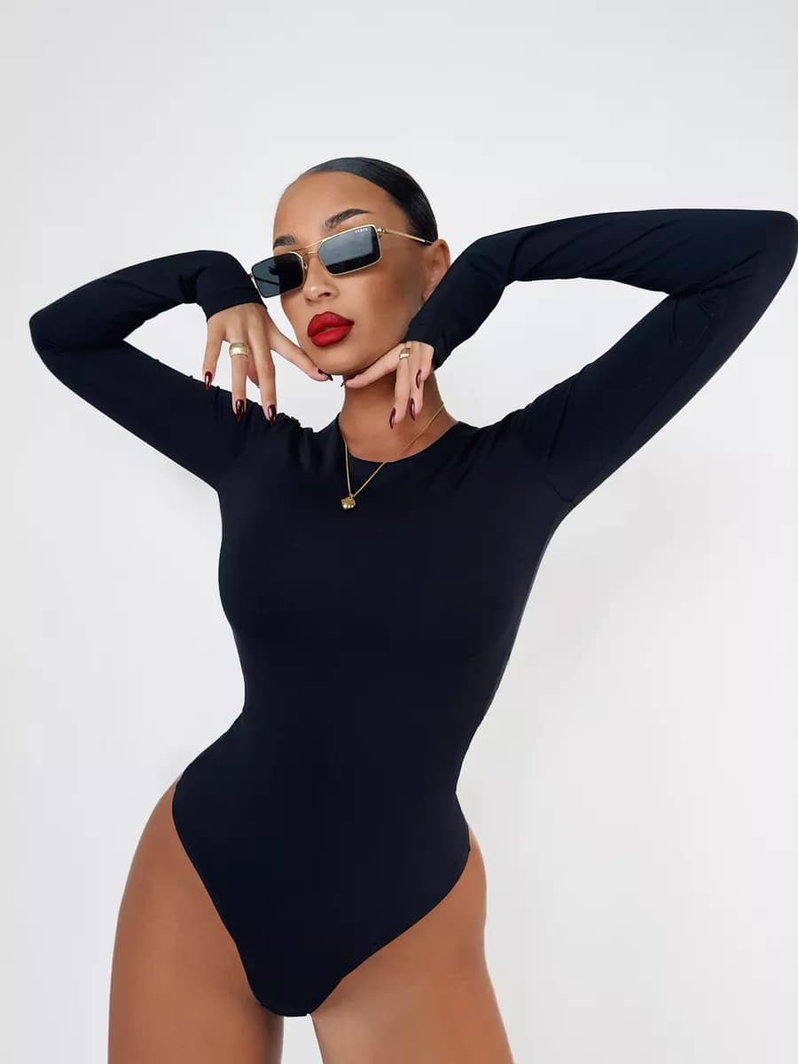 Боди с длинным рукавом