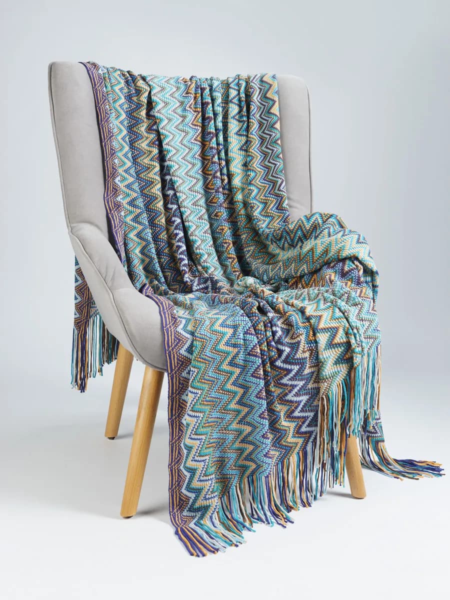 Плед вязаный акриловый, 170х200, PA-6