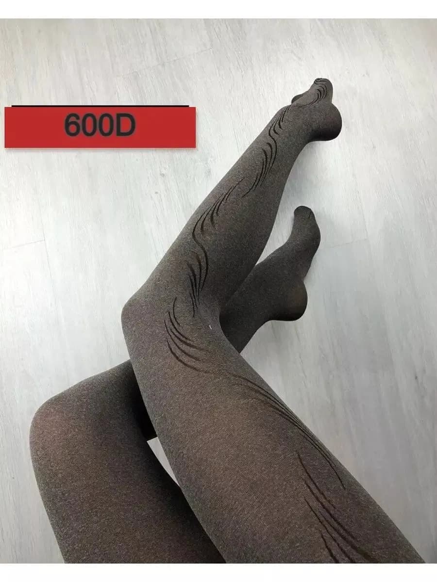 Колготки теплые с рисунком нервущиеся плотные