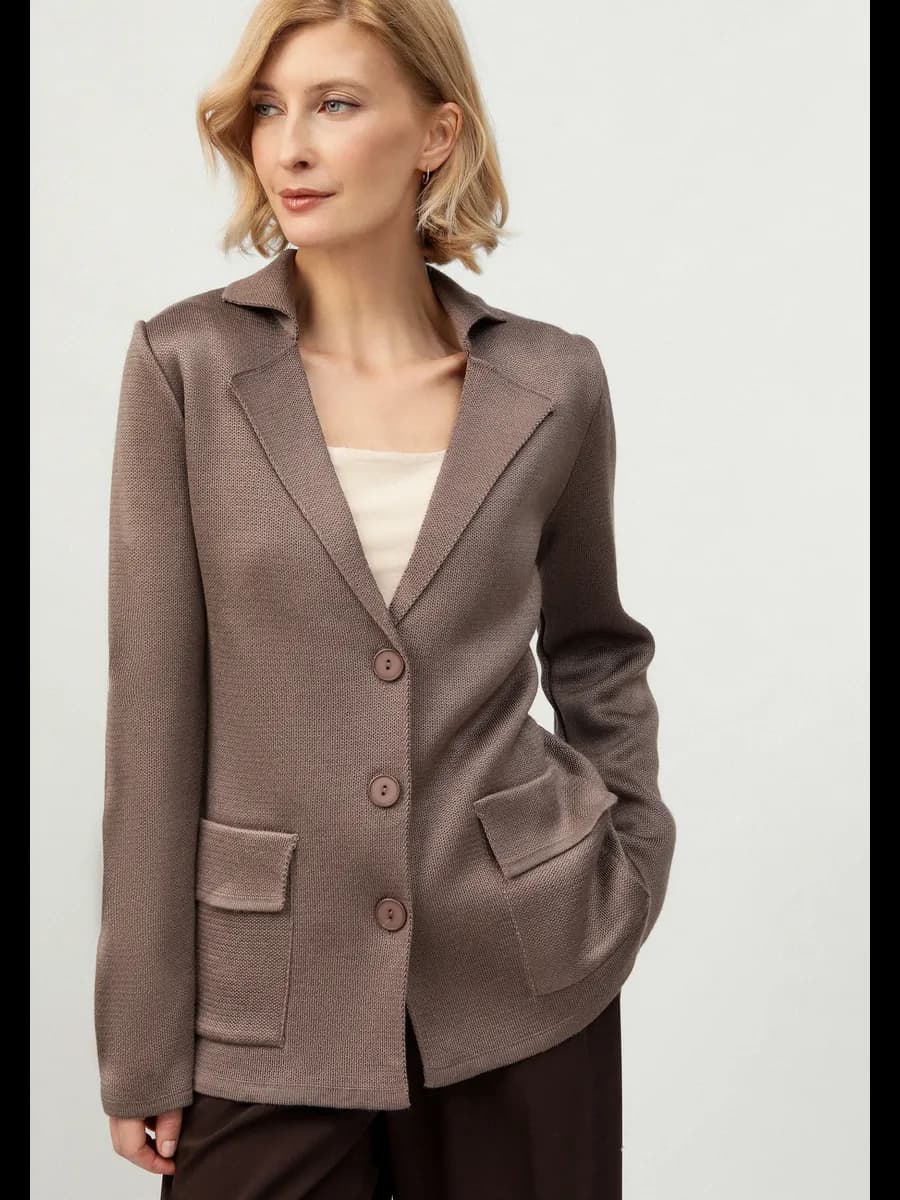 Жакет трикотажный пиджак классический