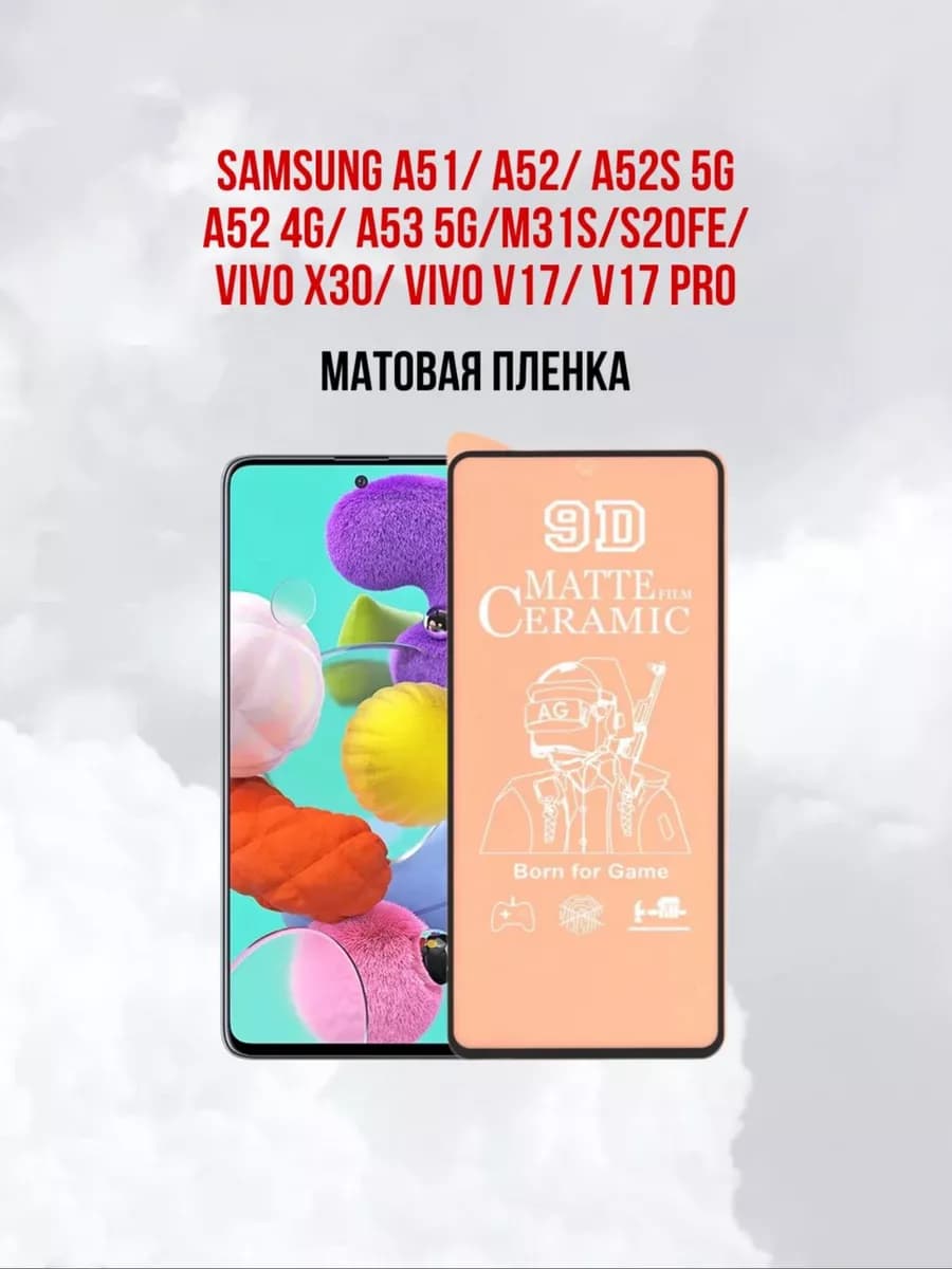 Матовая защитная пленка Samsung Galaxy A51-A52-A53-31s
