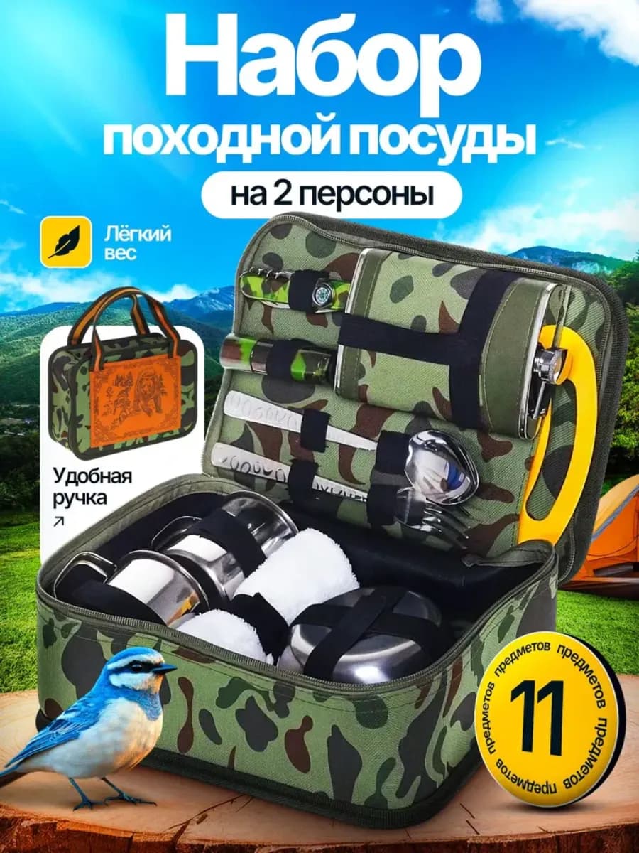 Набор посуда походный - фото 1