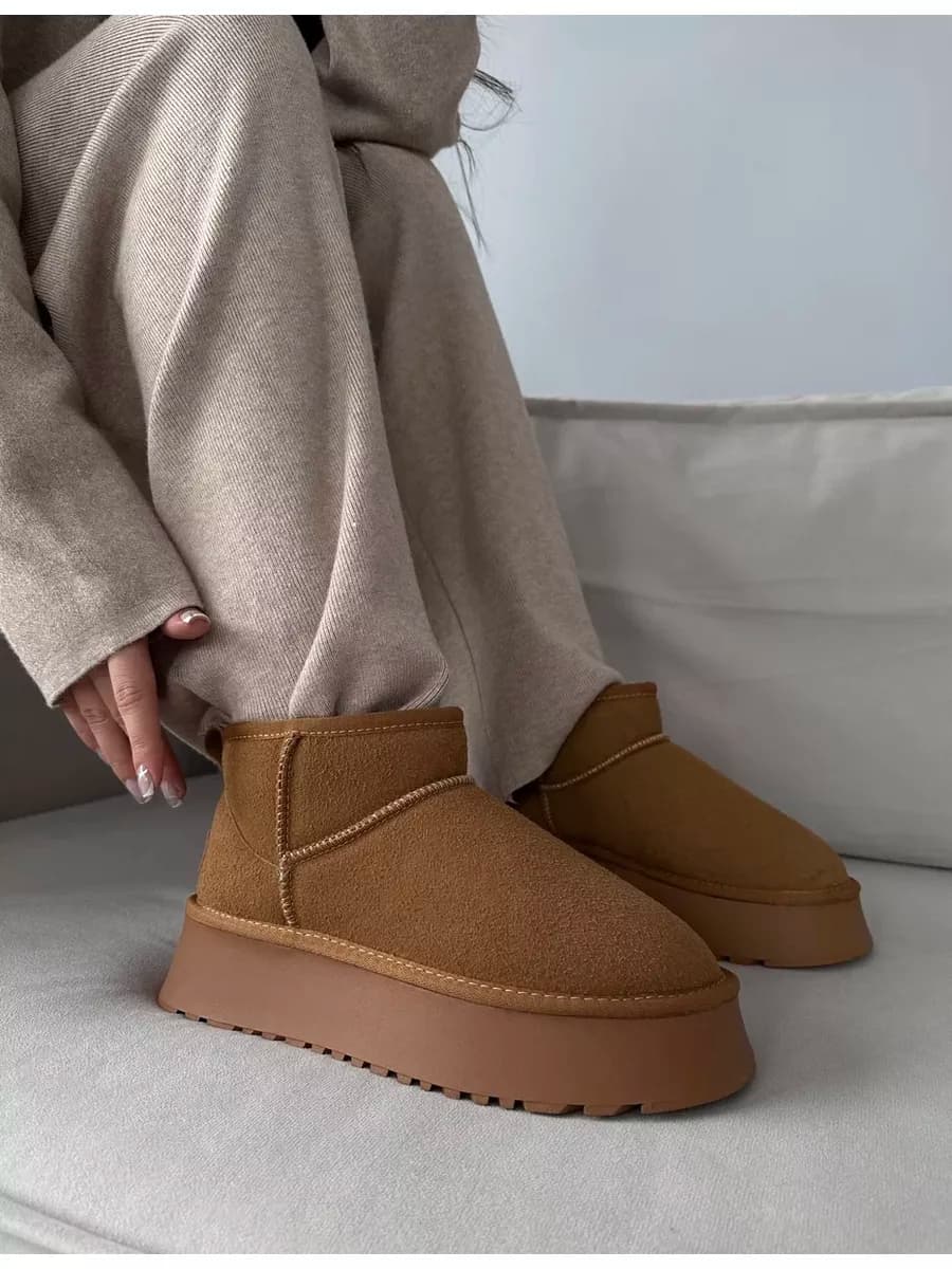 Угги на высокой подошве