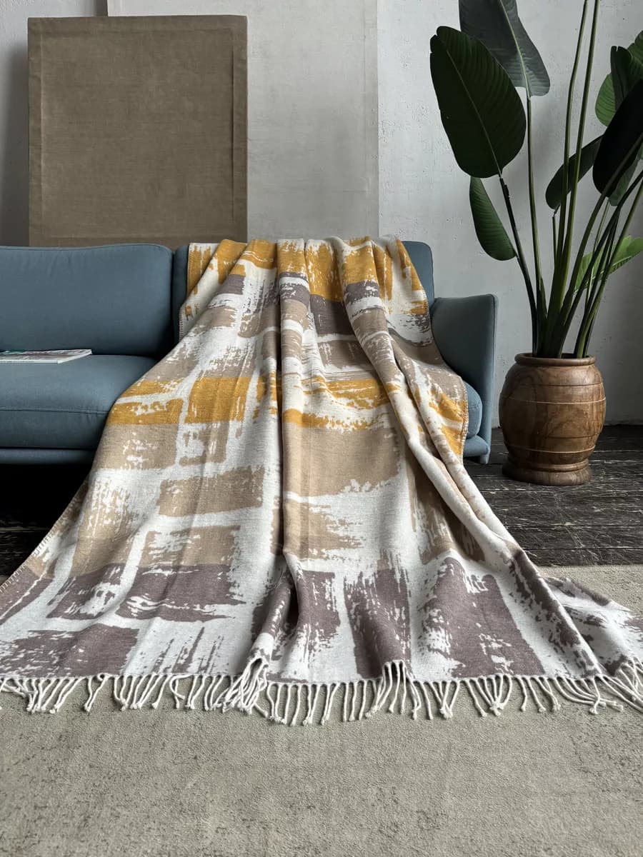 Плед хлопковый жаккардовый 150*200