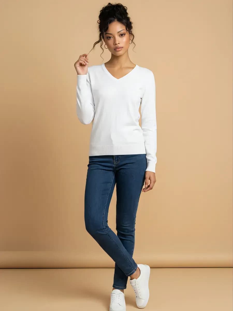 Пуловер с длинным рукавом