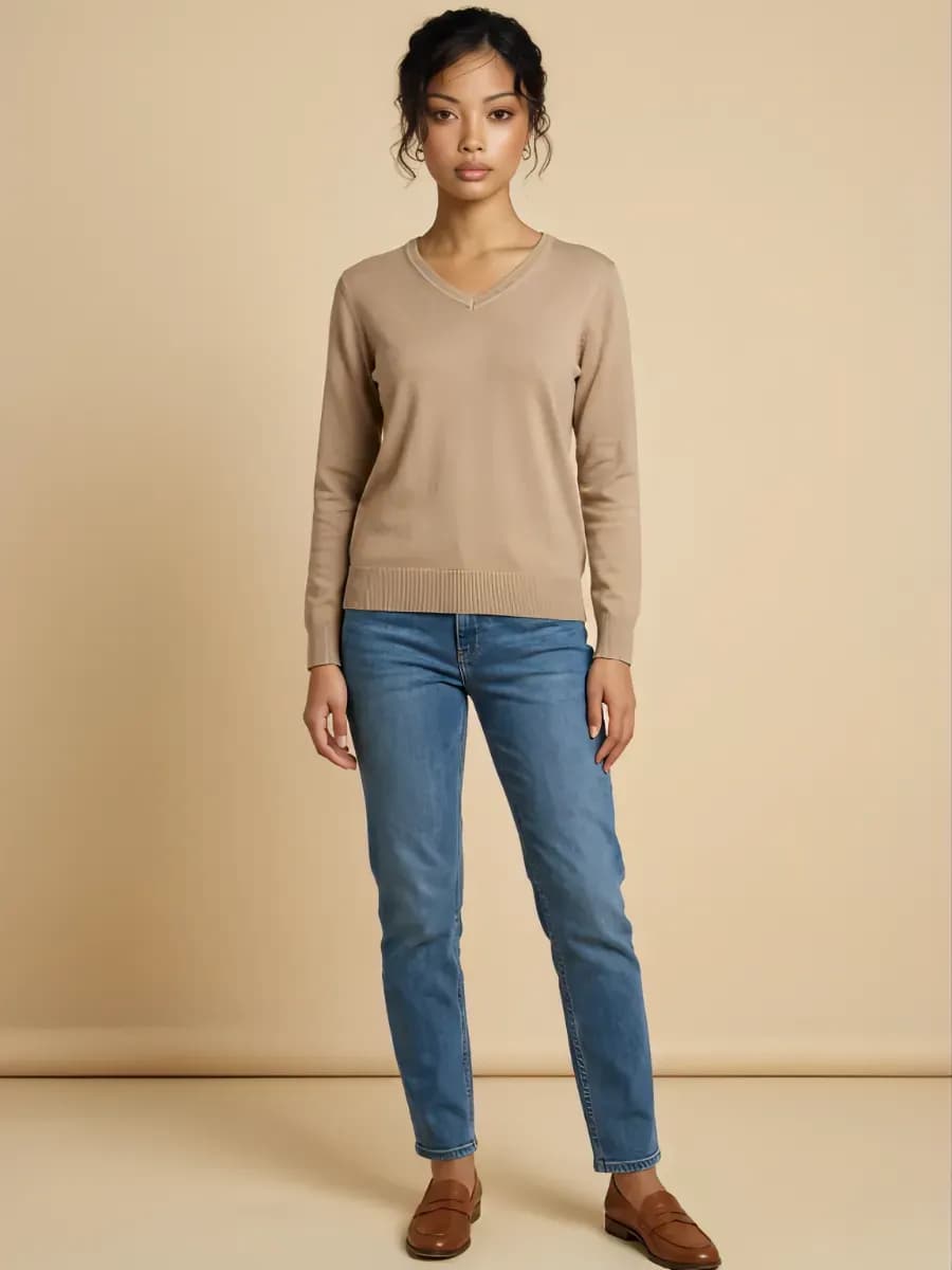 Пуловер с длинным рукавом